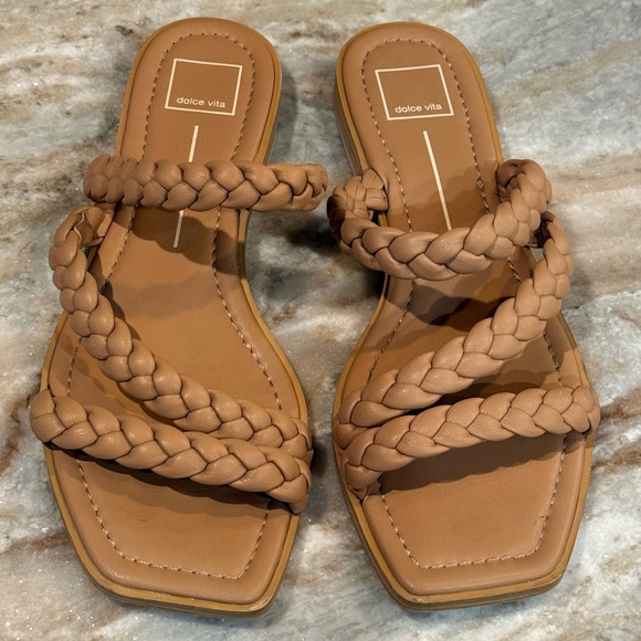 Women’s DOLCE VITA Iman square toe sandals- cafe Stella. Size 10 - Picture 2 of 5